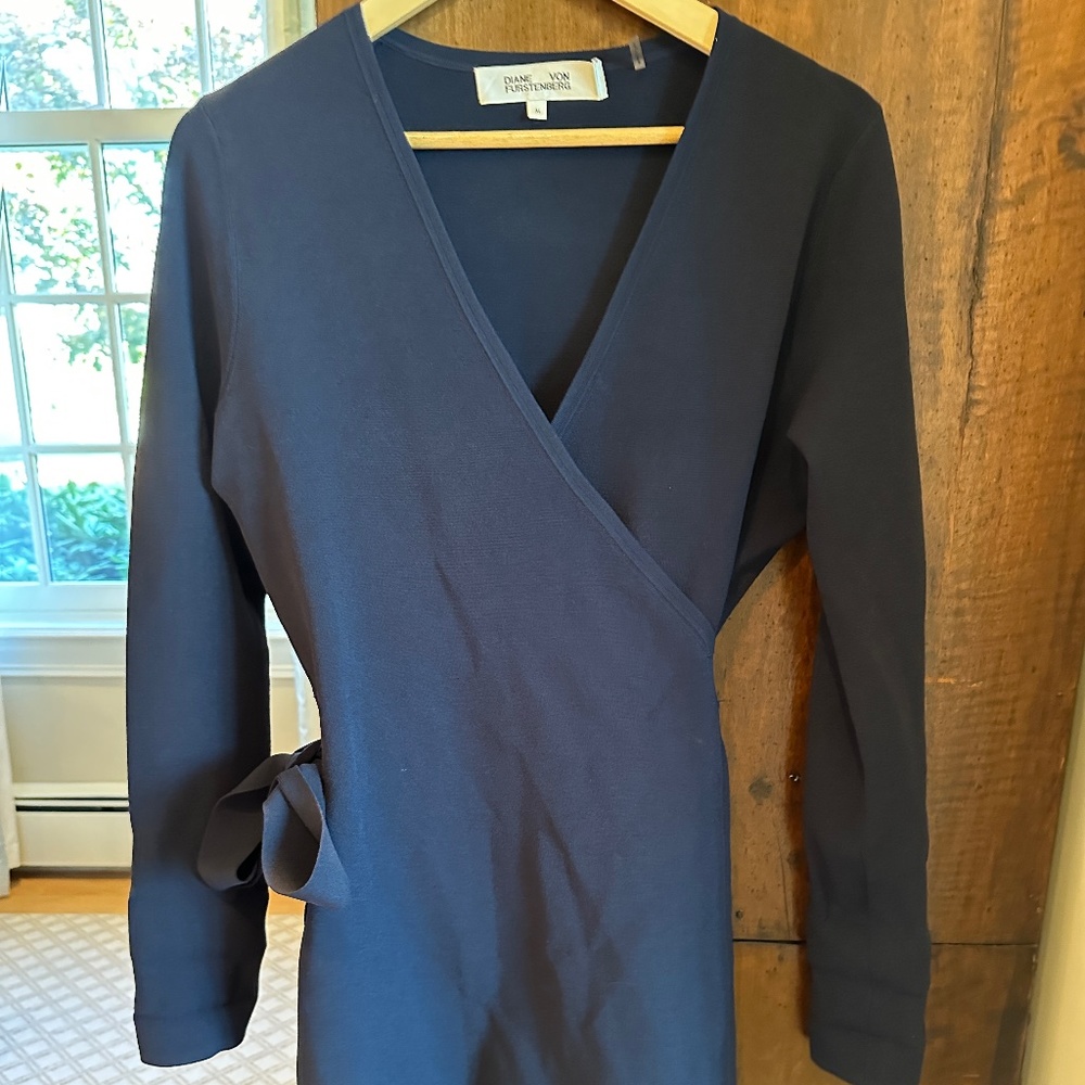 Diane Von Furstenberg navy wrap dress